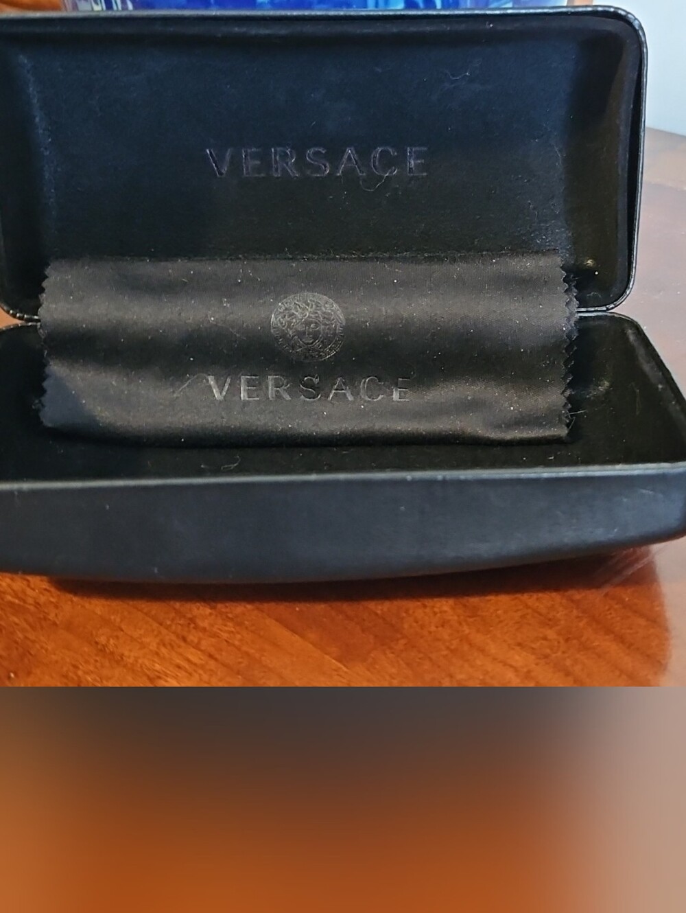 NEW Versace Havana Brown Women's Sunglasses Case with Branded Microfiber Cloth